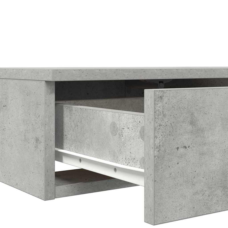 vidaXL Ágyfiókok fiókkal Beton szürke 75 x 36.5 x 16.5 cm Faanyag