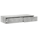 vidaXL Ágyfiókok fiókkal Beton Szürke 75 x 36,5 x 16,5 cm Faanyag