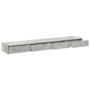 vidaXL Ágyfiókok fiókkal Beton Szürke 180 x 36,5 x 16,5 cm Faanyag