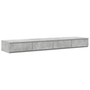 vidaXL Ágyfiókok fiókkal Beton szürke 135 x 36.5 x 16.5 cm Faanyag