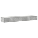 vidaXL Ágyfiókok fiókkal Beton szürke 135 x 36.5 x 16.5 cm Faanyag