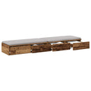 vidaXL Ágyfiókok fiókkal Öreg fa 135 x 36,5 x 16,5 cm Faanyag