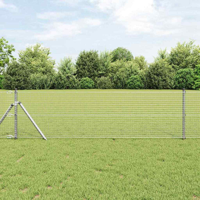 vidaXL Hegesztett Drótháló Kerítés Ezüst 0,6 x 10 m Acél