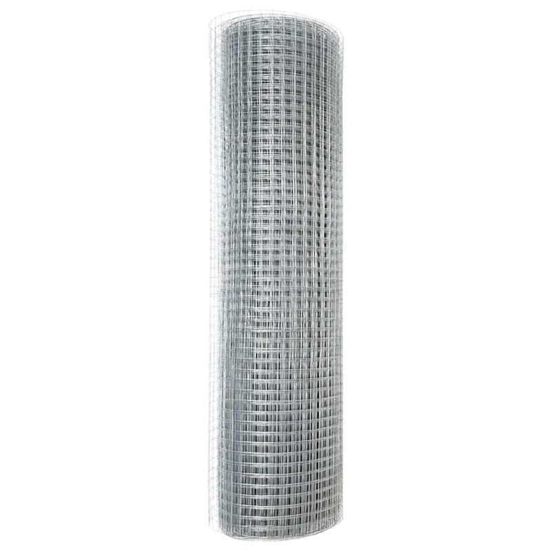 vidaXL Hegesztett Drótháló Kerítés Ezüst 0,6 x 10 m Acél