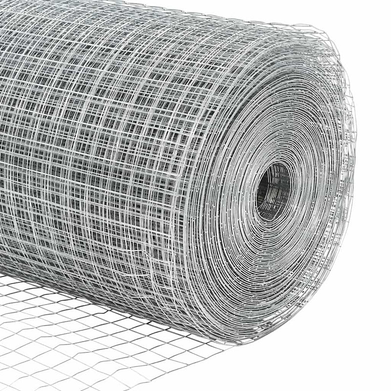 vidaXL Hegesztett Drótháló Kerítés Ezüst 0.8 x 25 m Acél