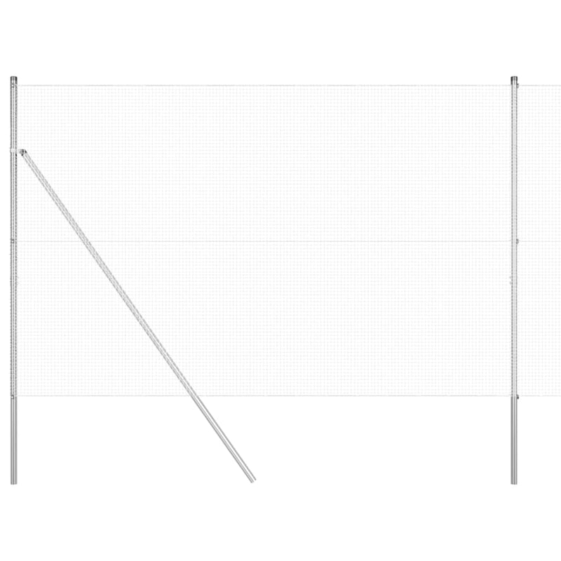 vidaXL Hegesztett Drótháló Kerítés Ezüst 1.5 x 25 m Acél