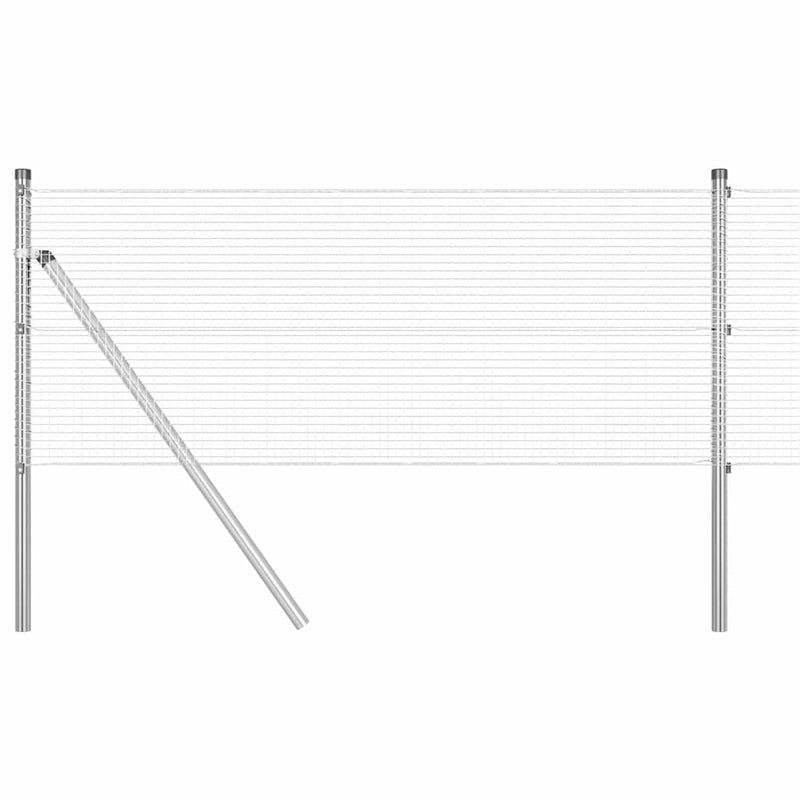 vidaXL Hegesztett Drótháló Kerítés Ezüst 0.4 x 50 m Acél