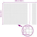 vidaXL Hegesztett Drótháló Kerítés Ezüst 1 x 50 m Acél