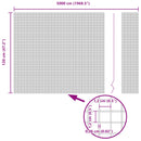vidaXL Hegesztett Drótháló Kerítés 5000 x 120 cm Ezüst