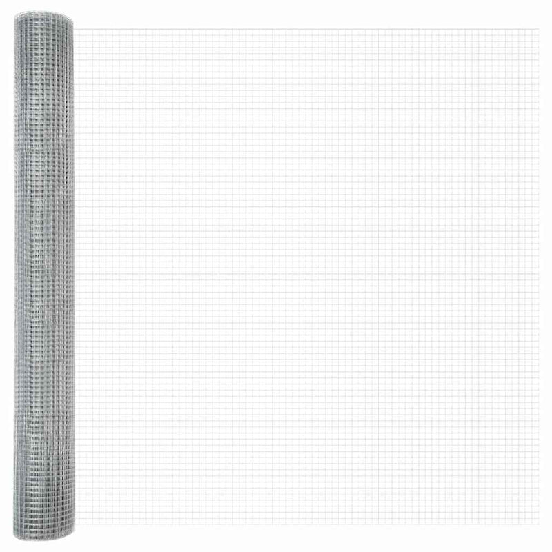 vidaXL Hegesztett Drótháló Kerítés Ezüst 1.4 x 50 m Acél