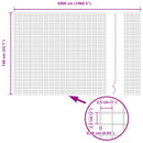 vidaXL Hegesztett Drótháló Kerítés Ezüst 1.4 x 50 m Acél