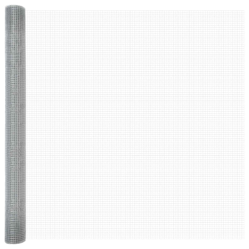 vidaXL Hegesztett Drótháló Kerítés Ezüst 1.5 x 50 m Acél