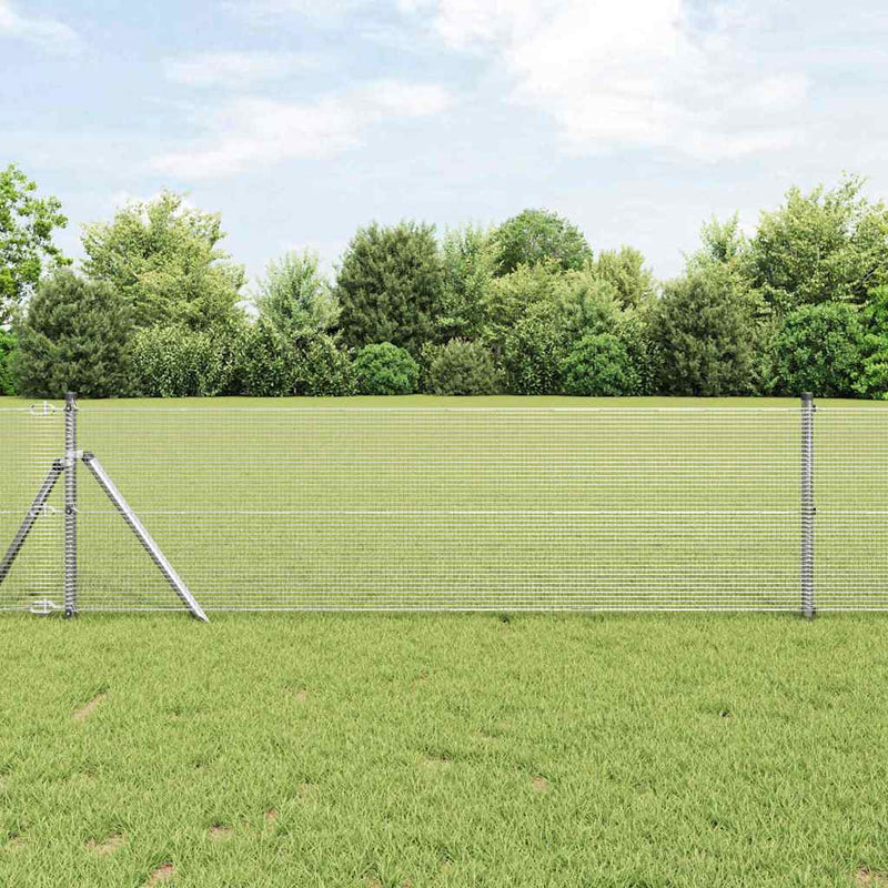 vidaXL Hegesztett Drótháló Kerítés Ezüst 0.6 x 100 m Acél