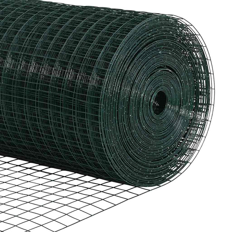 vidaXL Hegesztett Drótháló Kerítés Zöld 0,4 x 10 m Acél