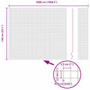 vidaXL Hegesztett Drótháló Kerítés 5000 x 140 cm Zöld