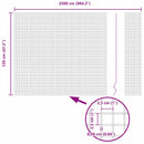 vidaXL Hegesztett Drótháló Kerítés 2500 x 120 cm Szürke