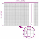 vidaXL Hegesztett Drótháló Kerítés Szürke 0.8 x 100 m Acél