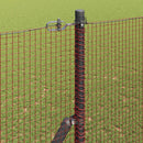 vidaXL Hegesztett Drótháló Kerítés Piros 1.5 x 25 m Acél