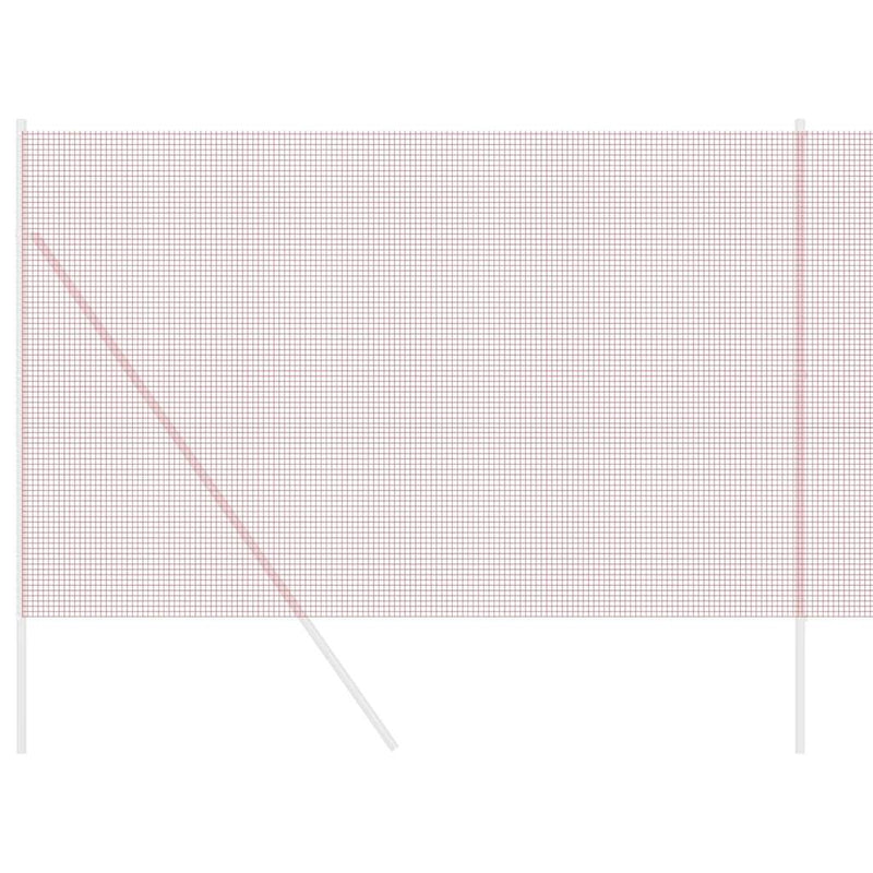 vidaXL Hegesztett Drótháló Kerítés Piros 1.5 x 25 m Acél