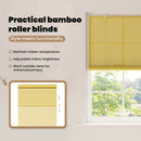vidaXL Roletta Sárga 140 x 160 cm Bambusz