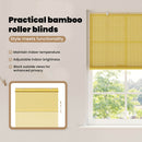vidaXL Roletta Sárga 150 x 160 cm Bambusz
