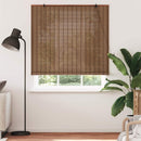 vidaXL Roletta függönyökkel Barna 140 x 220 cm bambusz