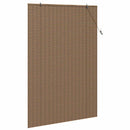 vidaXL Roletta függönyökkel Barna 140 x 220 cm bambusz