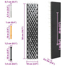 vidaXL Tejkefék Fekete és Fehér 50 x 10 x 6.5 cm Műanyag és Acél
