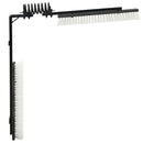 vidaXL Tejkefék Állítható Fekete és Fehér 84 x 10 x 91 cm PVC