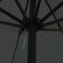 vidaXL Kerti napernyő Antracit és fekete 395 x 395 x 245 cm