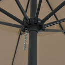 vidaXL Kerti napernyő Taupe és Fekete 395 x 395 x 245 cm
