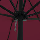 vidaXL Kerti napernyő Piros és Fekete 395 x 395 x 245 cm