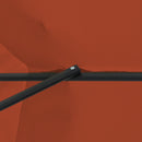 vidaXL Kerti napernyő Piros és Fekete 395 x 395 x 245 cm