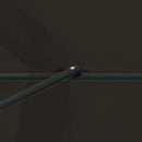 vidaXL Kerti napernyő Fekete 395 x 395 x 245 cm Poliészter és acél