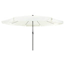 vidaXL Kerti napernyő Fehér és fekete 395 x 395 x 245 cm