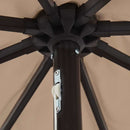 vidaXL Kerti napernyő Taupe és Fekete 395 x 395 x 245 cm