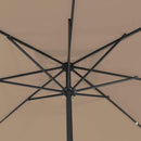 vidaXL Kerti napernyő Taupe és Fekete 295 x 295 x 245 cm