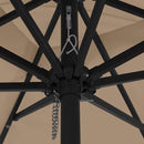 vidaXL Kerti napernyő Taupe és Fekete 295 x 295 x 245 cm