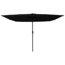 vidaXL Kerti napernyő Fekete 295 x 295 x 245 cm Poliészter és acél