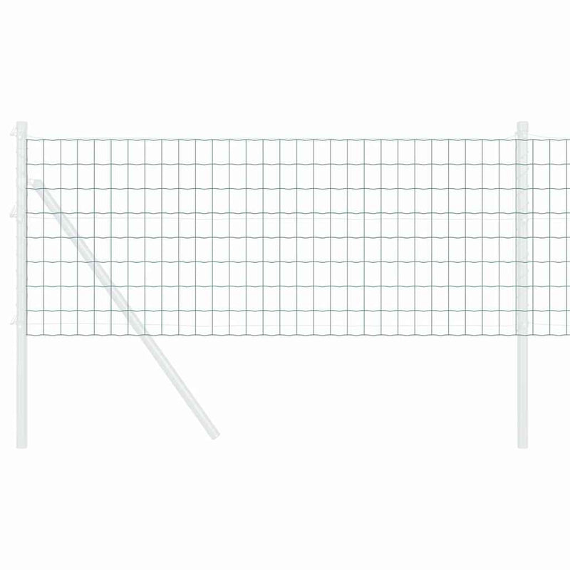 vidaXL Európai Kerítés Zöld 0.8 x 10 m PVC-bevonatú vas