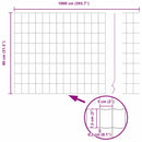 vidaXL Európai Kerítés Zöld 0.8 x 10 m PVC-bevonatú vas