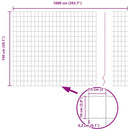 vidaXL Európai Kerítés Zöld 1.5 x 10 m PVC-bevonatú vas