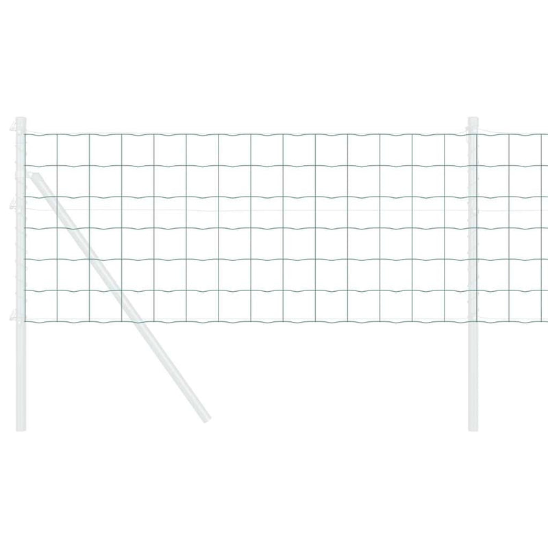 vidaXL Európai Kerítés Zöld 0,6 x 10 m PVC-bevonatú vas