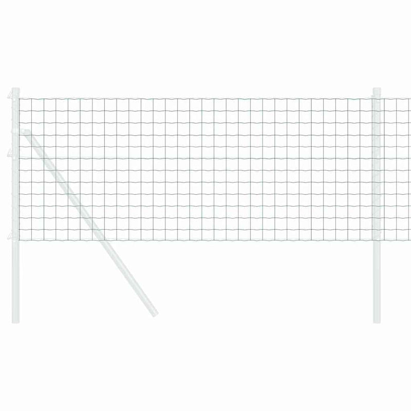 vidaXL Európai Kerítés Zöld 0.8 x 25 m PVC-bevonatú vas