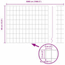 vidaXL Európai Kerítés Zöld 0.4 x 50 m PVC-bevonatú vas