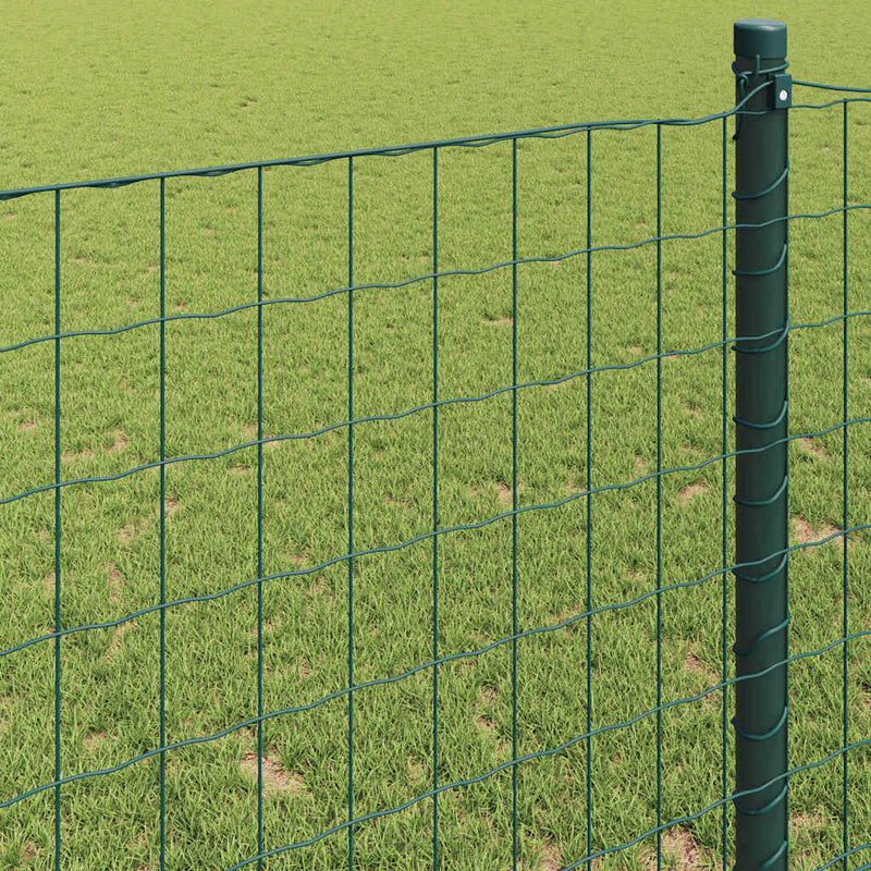 vidaXL Európai Kerítés Zöld 0.6 x 50 m PVC-bevonatú vas