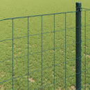 vidaXL Európai Kerítés Zöld 0,4 x 50 m PVC-bevonatú vas