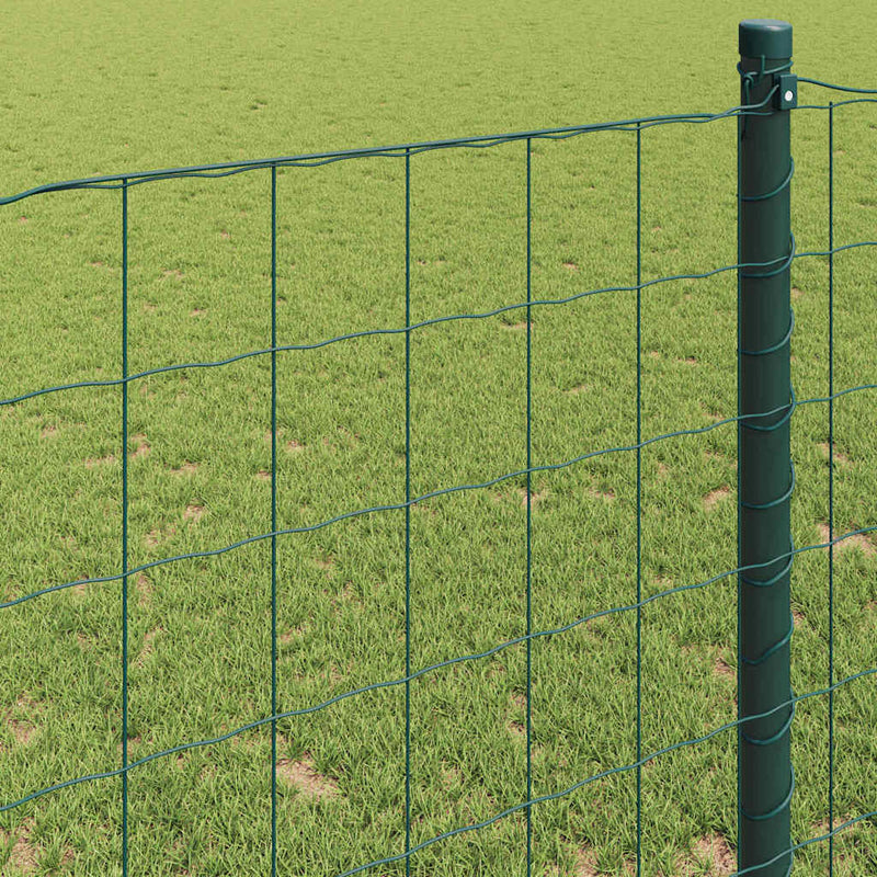 vidaXL Európai Kerítés Zöld 0.6 x 50 m PVC-bevonatú vas