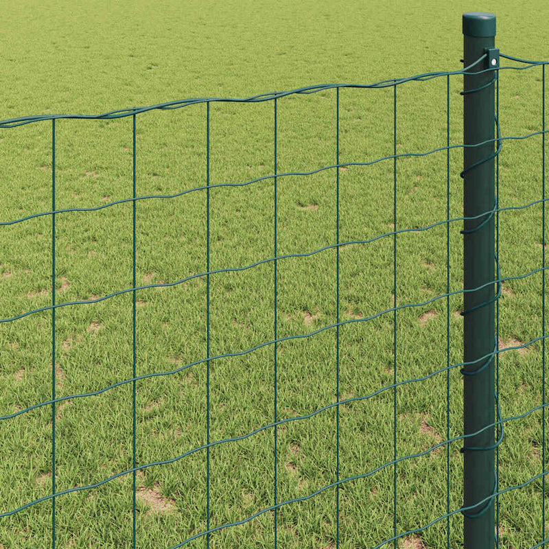 vidaXL Európai Kerítés Zöld 0.4 x 50 m PVC-bevonatú vas