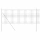 vidaXL Európai Kerítés Szürke 0,6 x 10 m PVC-bevonatú vas